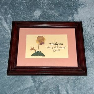 “Madyson” Name Definition Frame